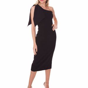 DRESS THE POPULATION TIFFANY CREPE PENCIL Dress, SZ XS=0-2, COLOR: BLACK